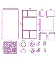 Multi Frame Die - Springtime Greetings - Slimline Flowers