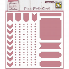 Mixed Media Stencil - Planner Essentias - Journal