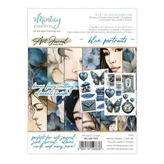 Blue Portraits - 6x8 Art Journal Paper Pad