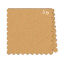 Mintay - Card Base - Basic Scalloped Card Base - Kraft