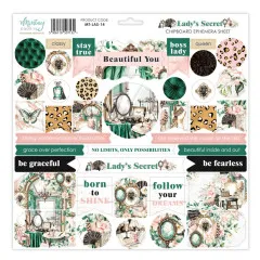 Mintay - Lady's Secret - 12x12 Chipboard Ephemera Sheet