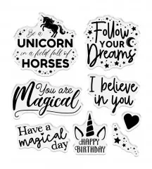 Clear Stamps - Majestic Unicorn - Unicorn Sentiments