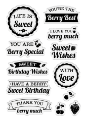 Clear Stamps - Berry Bliss - Sweet Wishes by Nature's Garden