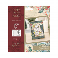 Clear Stamp & Cutting Die - Holly & Ivy - Scroll with Holly