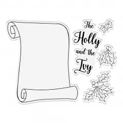 Clear Stamp & Cutting Die - Holly & Ivy - Scroll with Holly