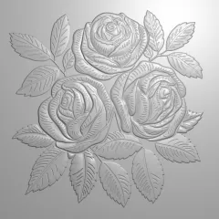 Midnight Floral - 3D Embossing Folder & Metal Die - Rose Blooms