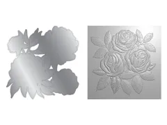 Midnight Floral - 3D Embossing Folder & Metal Die - Rose Blooms