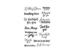 Clear Stamps - Midnight Floral - Heartfelt Sentiments