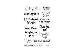 Clear Stamps - Midnight Floral - Heartfelt Sentiments