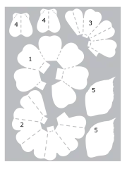 Midnight Floral - 3D Template Pop Up Rose