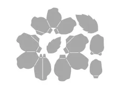 Midnight Floral - 3D Template Pop Up Rose