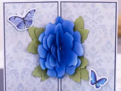 Midnight Floral - 3D Template Pop Up Rose