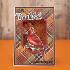 Stamp and Die Set - Natures Garden - Thankful & Blessed - Northern Cardinal