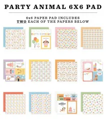 Party Animal - 6x6 Paper Pad