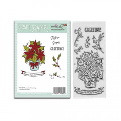 Polkadoodles Clear Stamps - Poinsettia Greetings