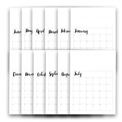 Polkadoodles - DIY Kalender Kit - Perpetual Calendar Template Polkadoodles - DIY Kalender Kit - Perpetual Calendar Template