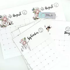 Polkadoodles - DIY Kalender Kit - Perpetual Calendar Template