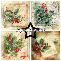 Paper Favourites - Vintage Holly - 6x6 Paper Pack