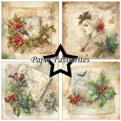 Paper Favourites - Vintage Holly - 6x6 Paper Pack