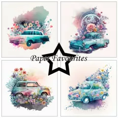 Paper Favourites - Floral Cars - 6x6 Paper Pack