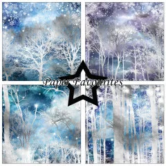 Paper Favourites - Silver Trees - 6x6 Paper Pack