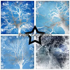 Paper Favourites - Silver Trees - 6x6 Paper Pack