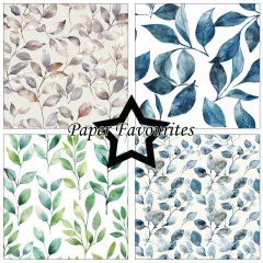 Paper Favourites - Iridescent Leaf Texture - 6x6 Paper Pack