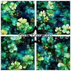 Paper Favourites - Alcohol Ink - Lucky Clover - 6x6 Paper Pack