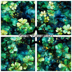 Paper Favourites - Alcohol Ink - Lucky Clover - 12x12 Paper Pack