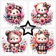 Paper Favourites - Bear With Flowers - 6x6 Paper Pack