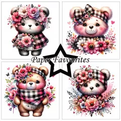 Paper Favourites - Bear With Flowers - 6x6 Paper Pack