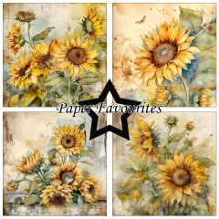 Paper Favourites - Vintage Sunflower - 6x6 Paper Pack