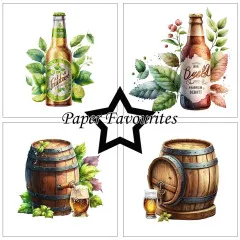Paper Favourites - Bottle of Beer - 6x6 Paper Pack