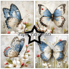 Paper Favourites - Grunge Butterflies - 6x6 Paper Pack