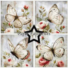 Paper Favourites - Grunge Butterflies - 6x6 Paper Pack