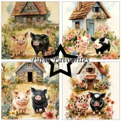 Paper Favourites - Happy Pigs - 6x6 Paper Pack