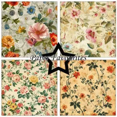 Paper Favourites - Vintage Flowers - 12x12 Paper Pack