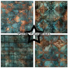 Paper Favourites - Copper And Blue - 12x12 Paper Pack