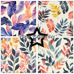 Paper Favourites - Brush Leaves - 12x12 Paper Pack