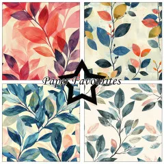 Paper Favourites - Brush Leaves - 12x12 Paper Pack