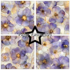 Paper Favourites - Alcohol Ink Flowers - 12x12 Paper Pack