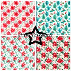 Paper Favourites - Poinsettia - 12x12 Paper Pack