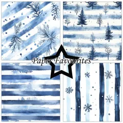Paper Favourites - Watercolour Winter - 12x12 Paper Pack