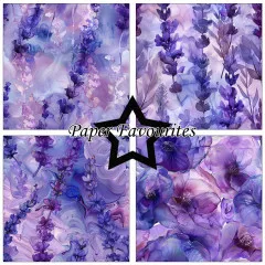 Paper Favourites - Alcohol Ink Lavender - 12x12 Paper Pack