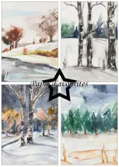 Paper Favourites - Winter Landscape - A5 Paper Pack