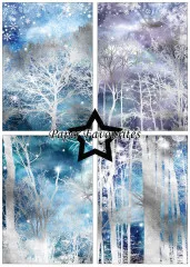 Paper Favourites - Silver Trees - A5 Paper Pack