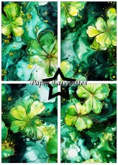 Paper Favourites - Alcohol Ink - Lucky Clover - A5 Paper Pack