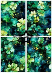 Paper Favourites - Alcohol Ink - Lucky Clover - A5 Paper Pack