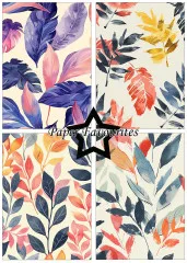 Paper Favourites - Brush Leaves - A5 Paper Pack