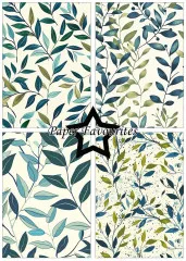 Paper Favourites - Vintage Green Leaves - A5 Paper Pack